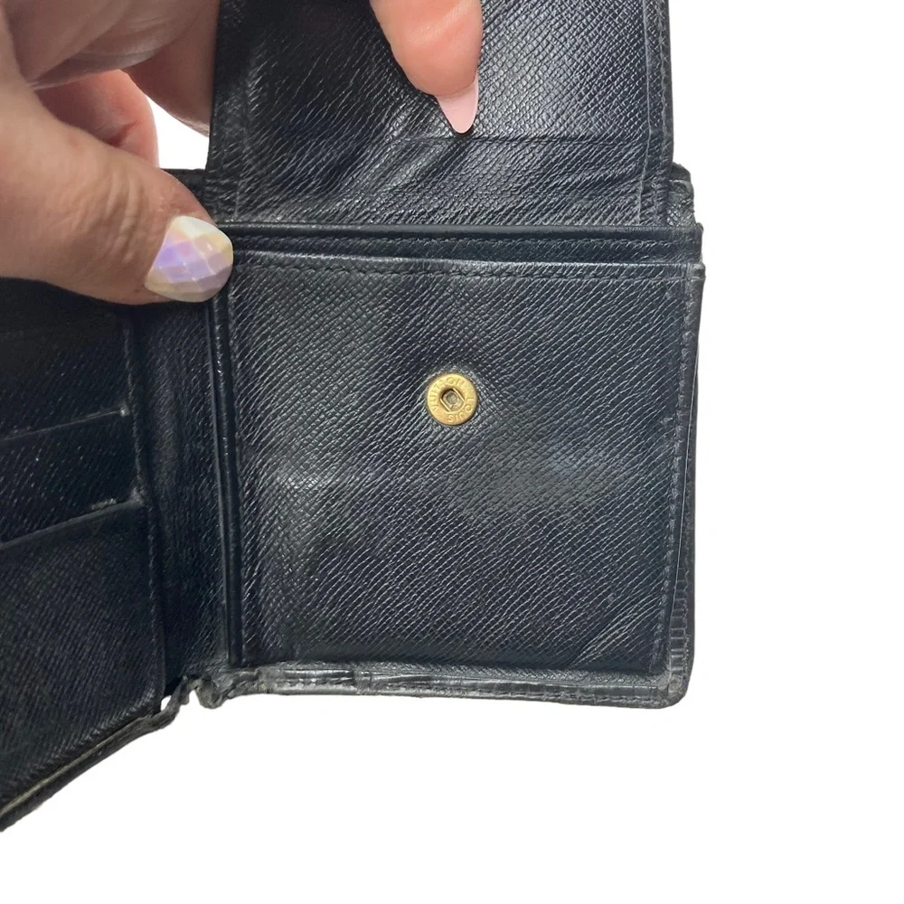 Authentic Louis Vuitton Black Epi Leather Men’s Unisex Bifold Marco Wallet_11